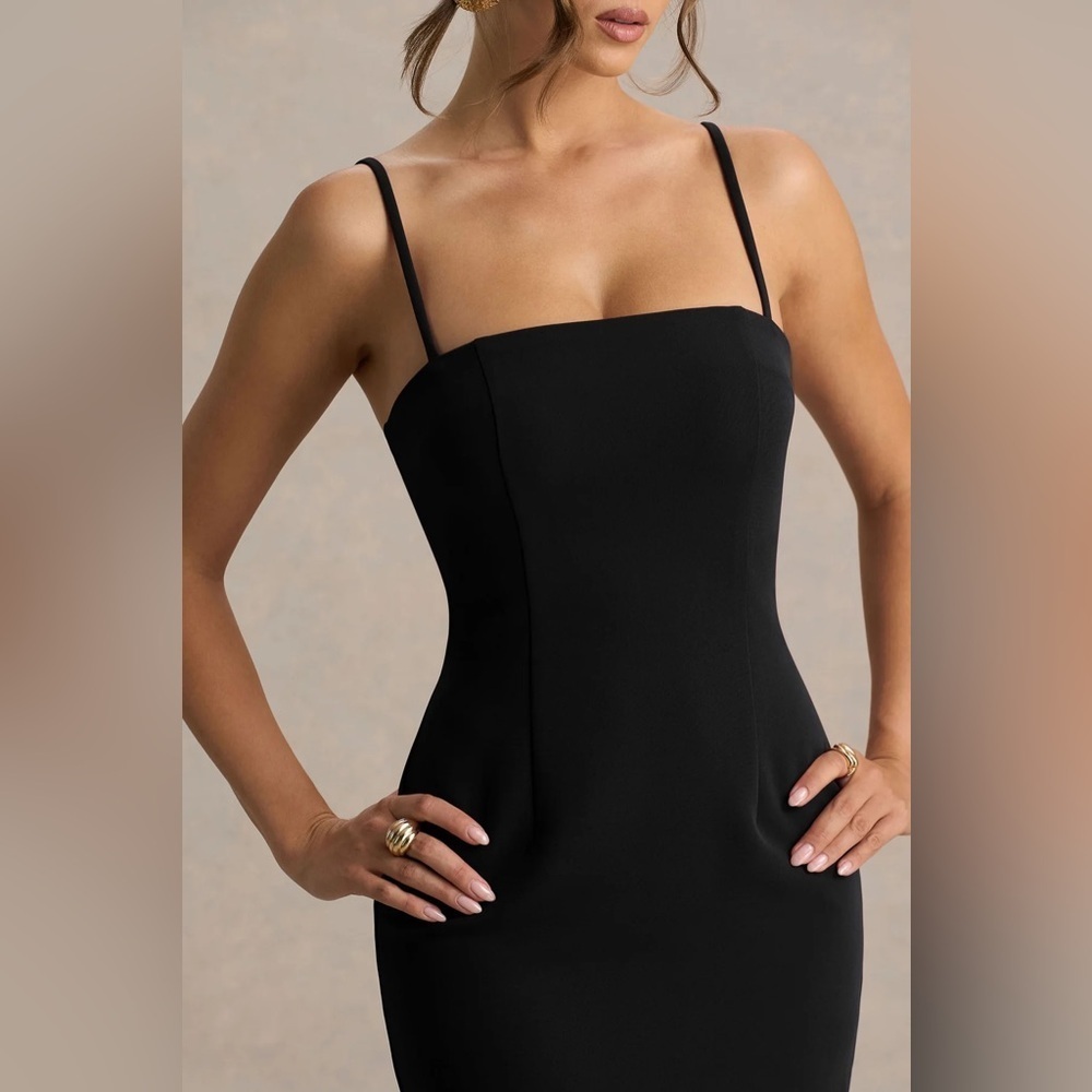 Leith Black slit Strappy Dress size XS